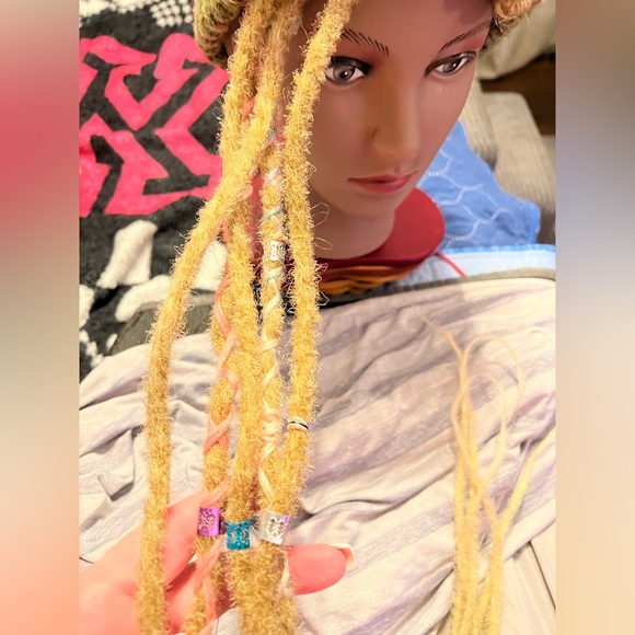 Handmade 36 Inch synthetic Dreadlock Extensions. The color is 27/613 - Picture 3 of 10